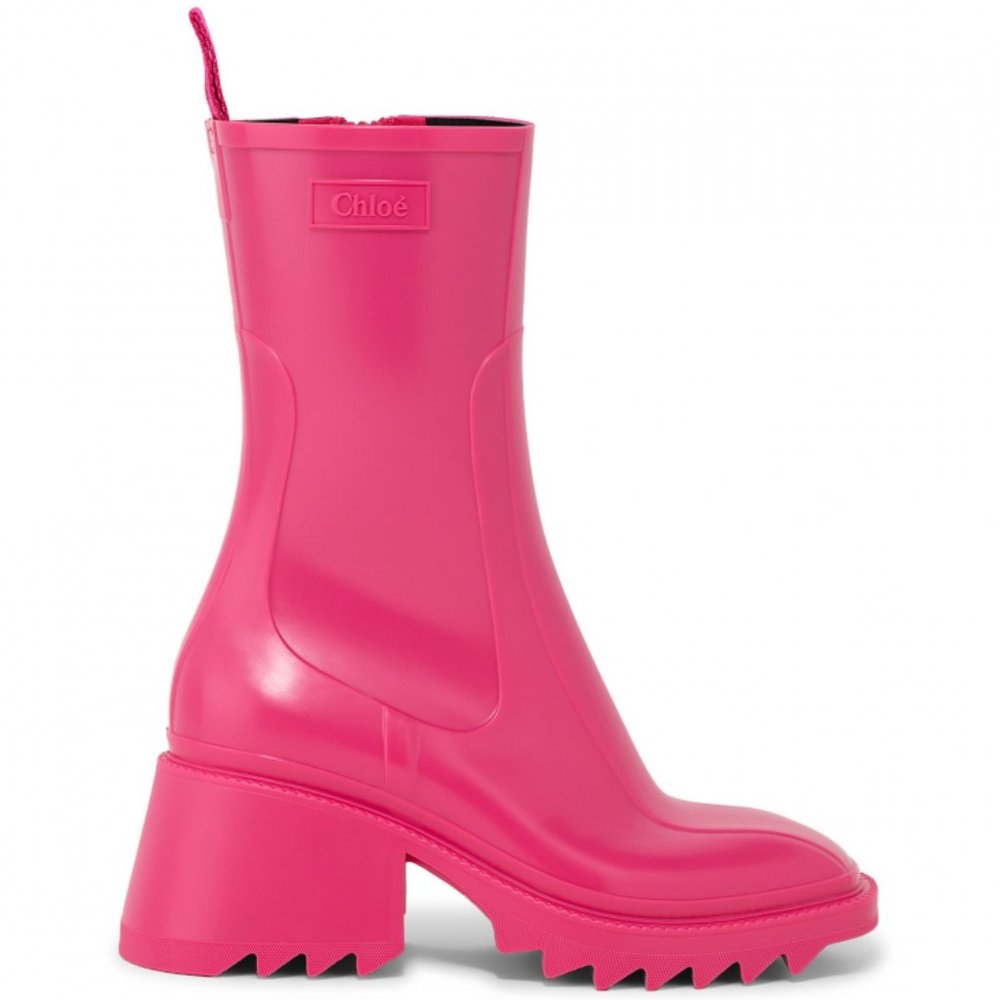 Chloe Betty PVC Rain Boots Pink Size 37